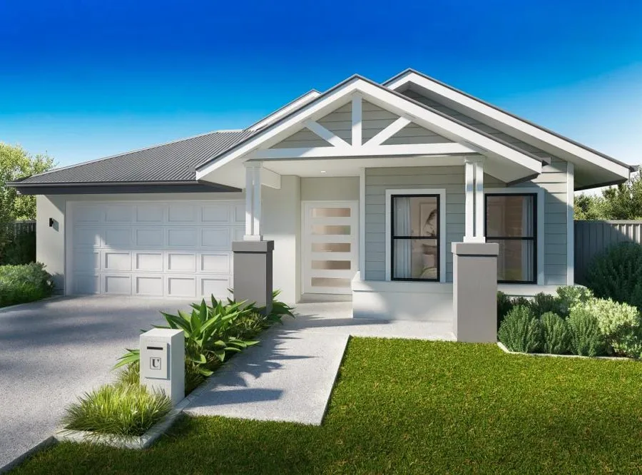 A detached house behind mature planting