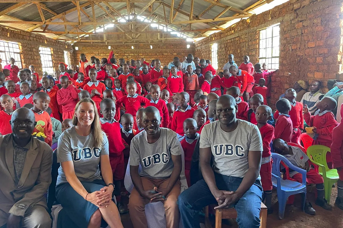 Children in the Kenyan community served by the UV-LED system