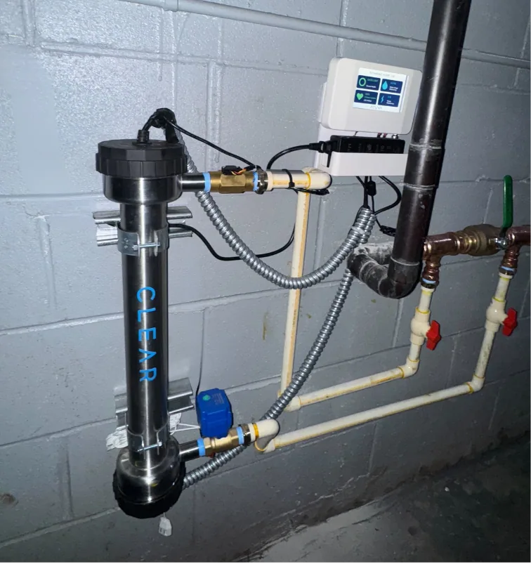 The central UV plant engineered around the site's existing distribution layout
