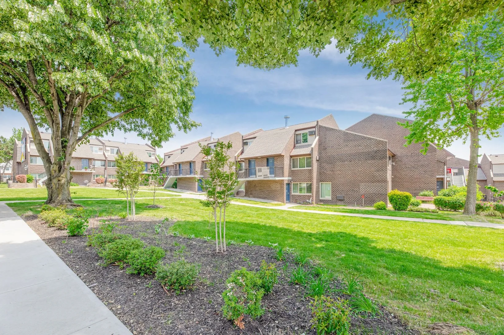 Low-rise garden-style blocks on the New Jersey property