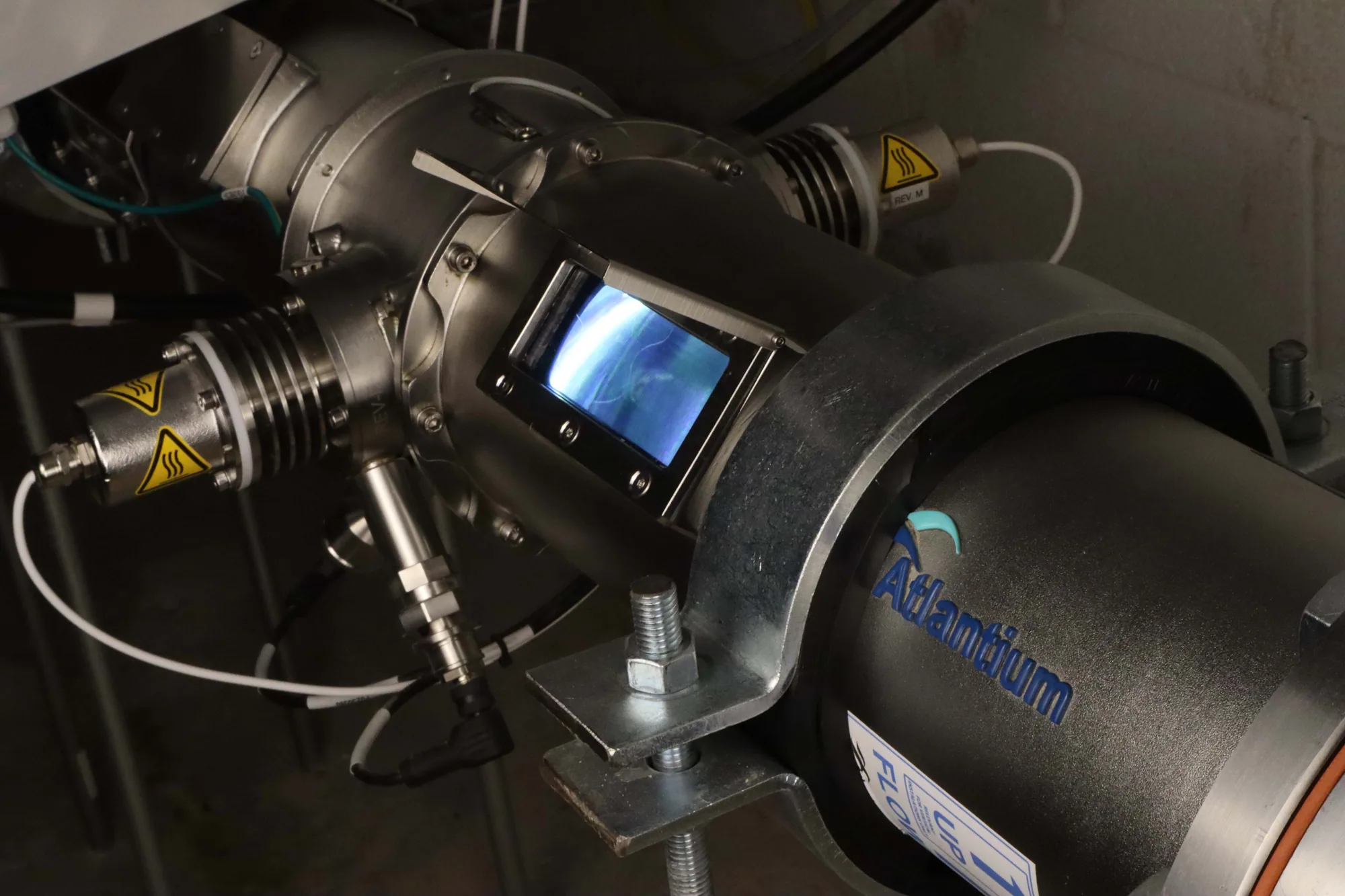 The point-of-entry UV system installed in the mechanical room at Oscar Residences